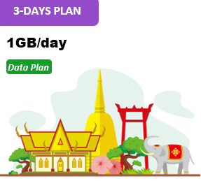 Sing/Malay/Thai 3 Days Unlimited Data(1GB/day