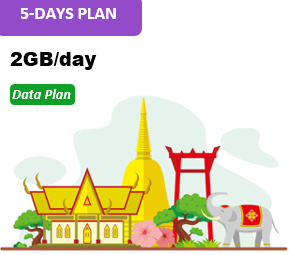 Sing/Malay/Thai 5 Days Unlimited Data(2GB/day