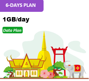 Sing/Malay/Thai 6 Days Unlimited Data(1GB/day